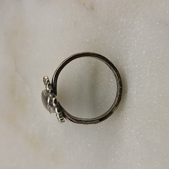 Navajo Sterling Silver and Petrified Wood Ring - Picture 9 of 9